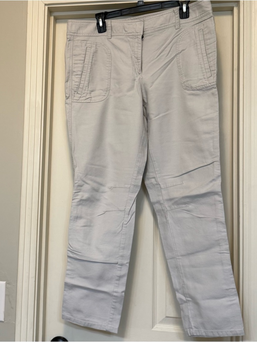 LOFT Cropped Ankle Pants in Light Gray